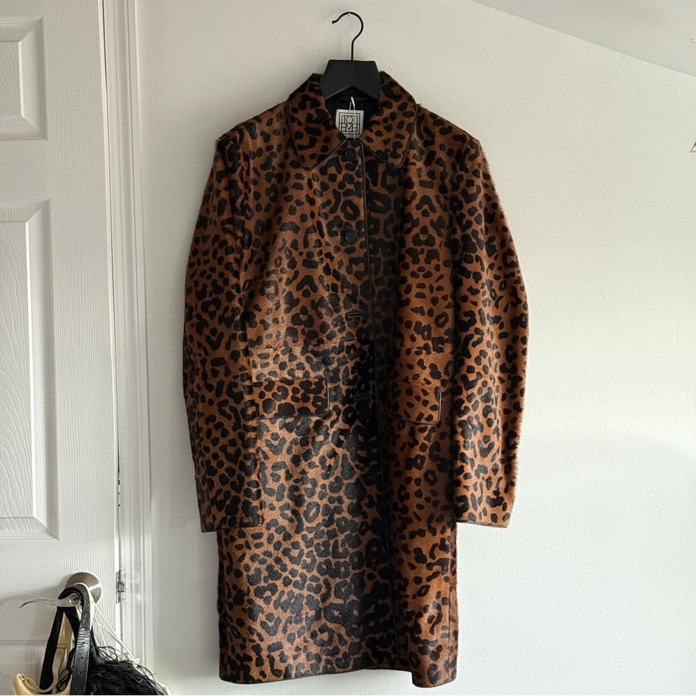 Totême Pony Hair Coat in Leopard